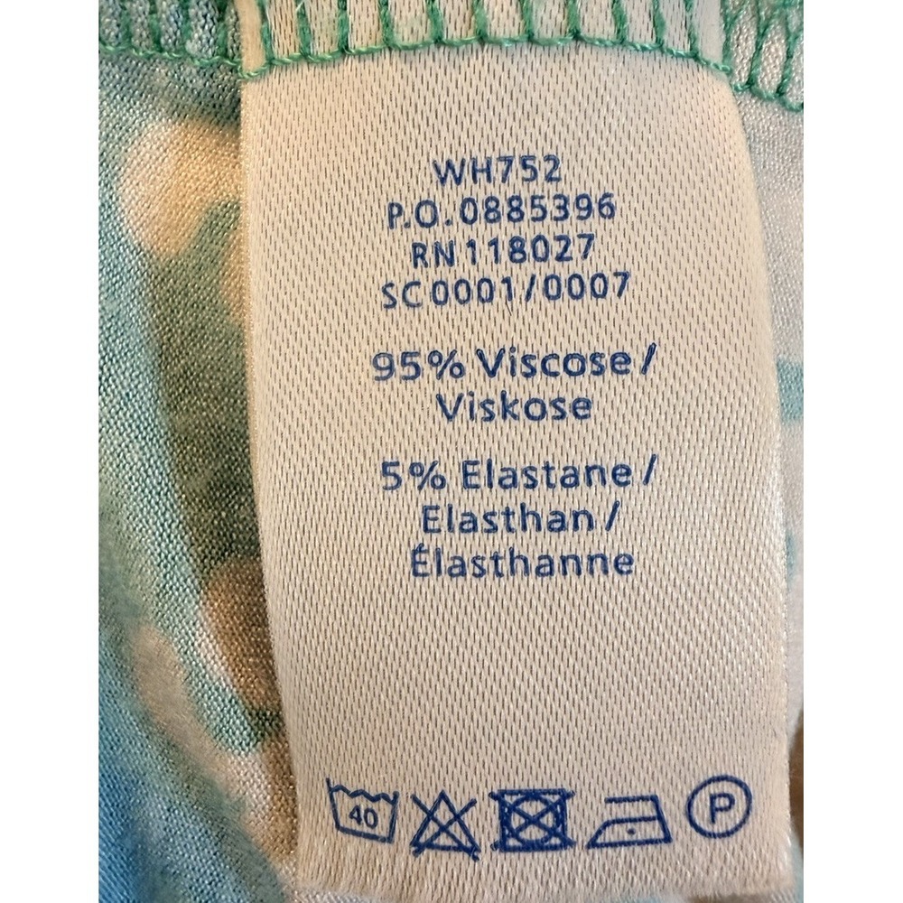 Boden Green Blue Floral Medallion Viscose Maxi Dress Sleeveless US 2R Resortwear - Picture 10 of 14